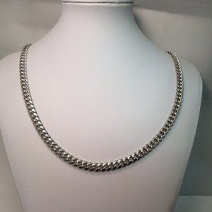 6.5MM 22'' STERLING SILVER 925 MIAMI CUBAN ITALY CURB MENS CHAIN NECKLACE 52.30G